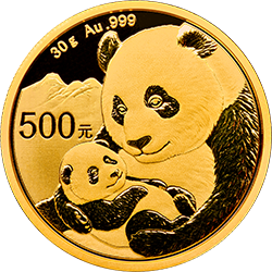 2019版熊猫金银纪念币30克圆形金质纪念币